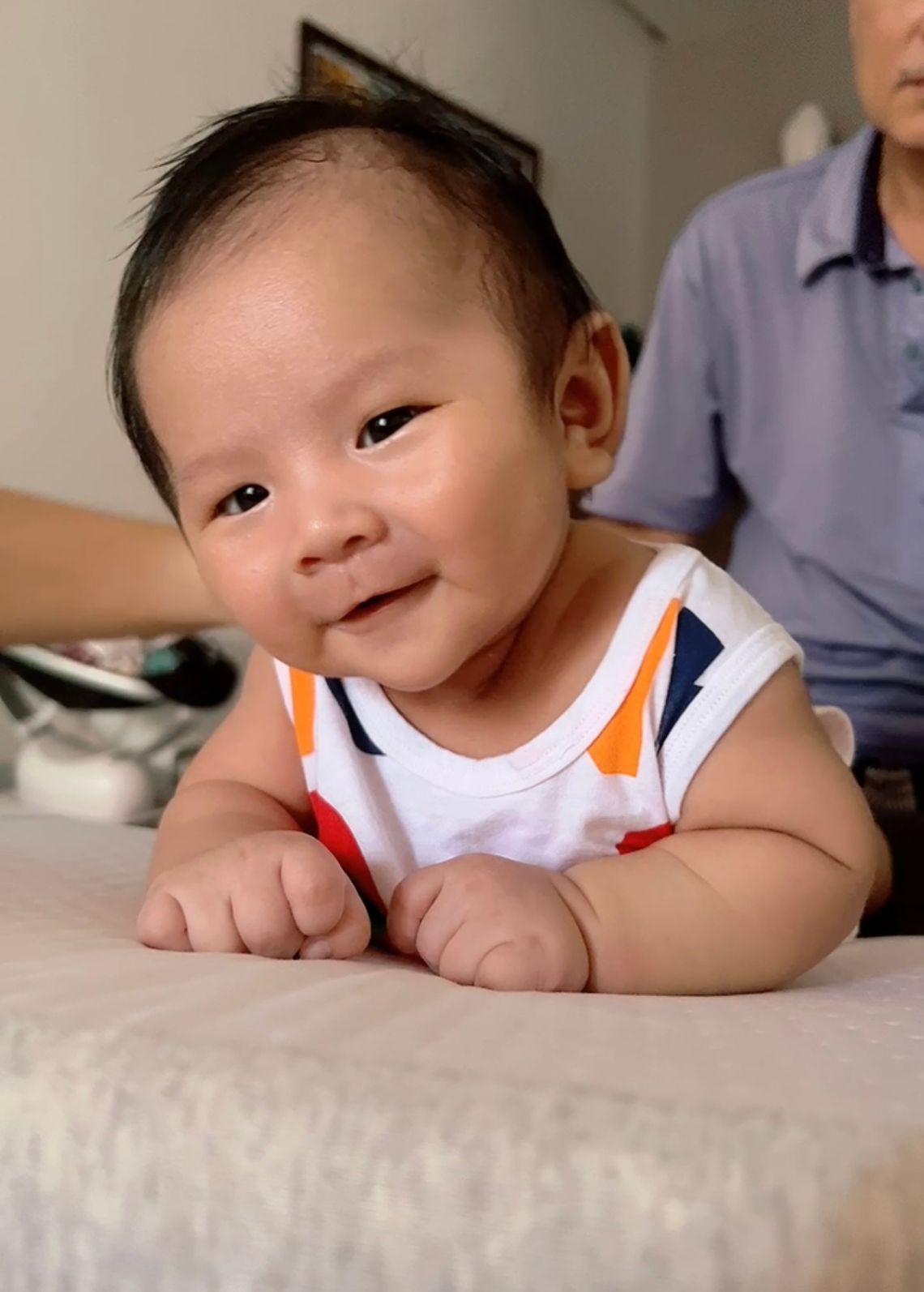 Tummy time in the morning